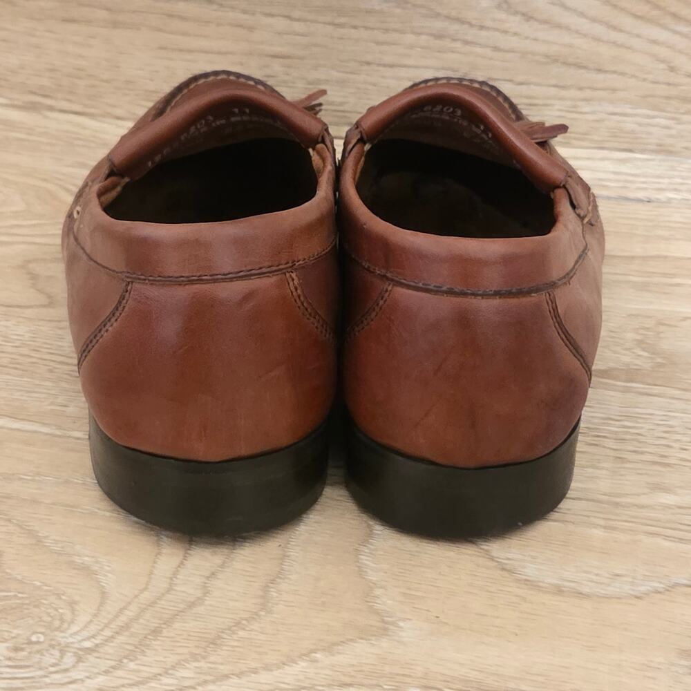 JOHNSTON & MURPHY Leather Kiltie Tassel Slip On Shoes Loafers Mens Size 11 - Picture 7 of 8